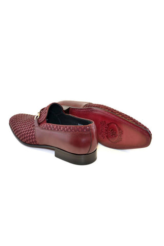 Corrente 5776 Woven Suede & Calf-Skin Leather Horse-Bit Loafers (CRT1216)-AmbrogioShoes