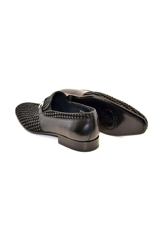Corrente 5776 Woven Suede / Leather Horse-Bit Loafer