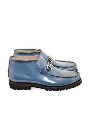 Corrente 5786 Leather Horse-Bit Boot - Ocean Blue