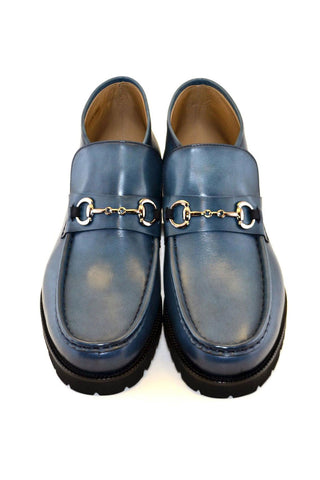 Corrente 5786 Leather Horse-Bit Boot - Ocean Blue