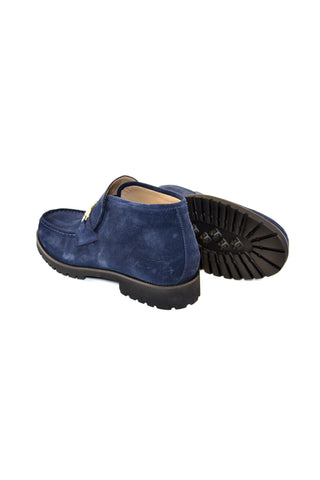 Corrente 5786S Suede Leather Horse-Bit Boot - Navy