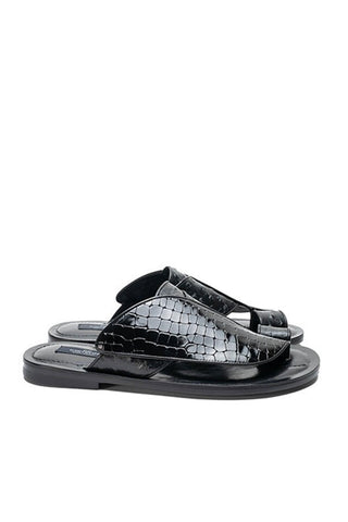 Corrente 5830 Croco Print Exotic Ostrich Skin Sandal (CRT1327)-AmbrogioShoes