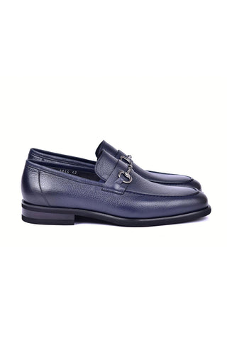 Corrente 5844 Deer Horse-Bit Loafer - Navy
