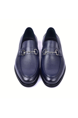 Corrente 5844 Deer Horse-Bit Loafer - Navy