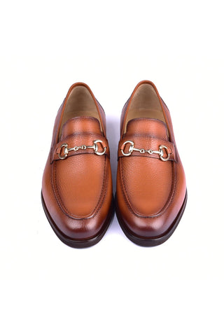 Corrente 5844 Deer Horse-Bit Loafer - Tan