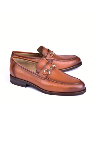 Corrente 5844 Deer Horse-Bit Loafer - Tan