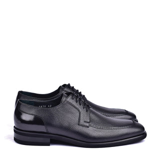 Corrente 5876 Men's Shoes Black Deer-Skin Leather Derby (CRT1445)-AmbrogioShoes