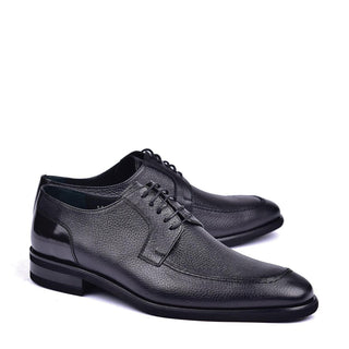 Corrente 5876 Men's Shoes Black Deer-Skin Leather Derby (CRT1445)-AmbrogioShoes
