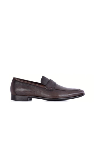 Corrente 6074 Leather Penny Loafer - Brown