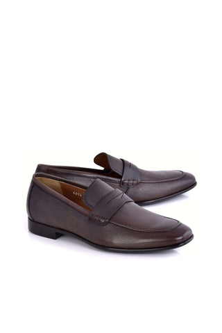 Corrente 6074 Leather Penny Loafer - Brown