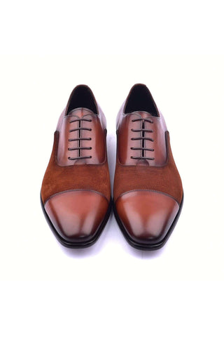 Corrente 6265S Leather & Suede Oxford - Tan