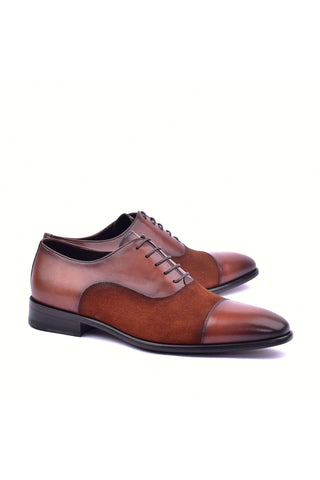 Corrente 6265S Leather & Suede Oxford - Tan