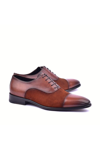 Corrente 6265S Leather & Suede Oxford - Tan