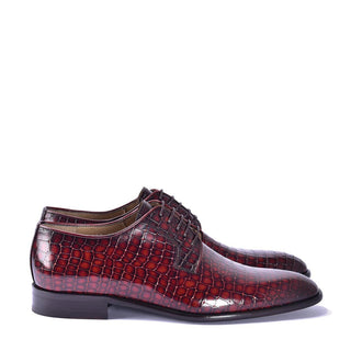 Corrente 6291 Crocodile Print Leather Derby-AmbrogioShoes