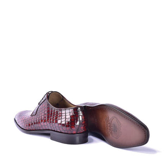 Corrente 6291 Crocodile Print Leather Derby-AmbrogioShoes