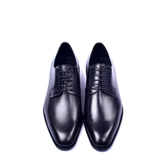 Corrente 6291 Men's Shoes Black Calf-Skin Leather Plain Toe Lace Up Derby (CRT1318)-AmbrogioShoes