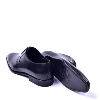 Corrente 6291 Men's Shoes Black Calf-Skin Leather Plain Toe Lace Up Derby (CRT1318)-AmbrogioShoes