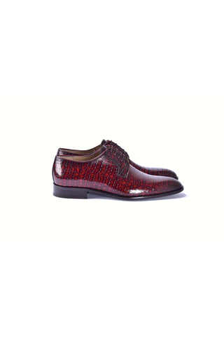 Corrente 6291C Embossed Leather Derby - Tan