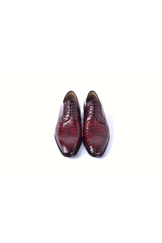 Corrente 6291C Embossed Leather Derby - Tan