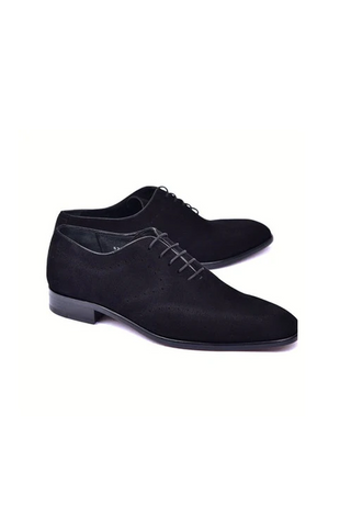 Corrente 6292 Black Suede Plain Toe Oxfords (CRT1491)-AmbrogioShoes