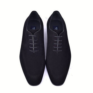 Corrente 6292 Men's Shoes Black Suede Leather Plain Toe Oxfords (CRT1491)-AmbrogioShoes