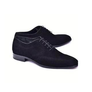Corrente 6292 Men's Shoes Black Suede Leather Plain Toe Oxfords (CRT1491)-AmbrogioShoes