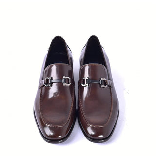 Corrente 6415 Men's Shoes Calf-Skin Leather High Gloss Horse-Bit Loafers (CRT1436)-AmbrogioShoes