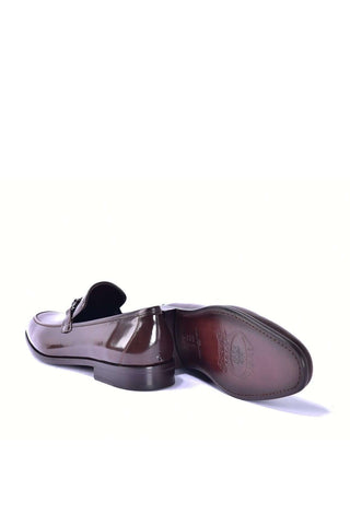 Corrente 6415 Patent Horse-Bit Loafer - Brown