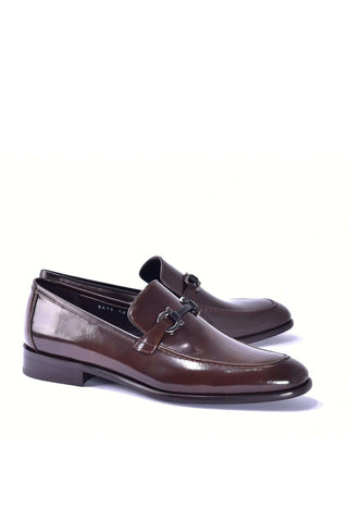 Corrente 6415 Patent Horse-Bit Loafer - Brown