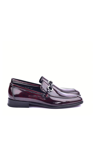 Corrente 6415 Patent Horse-Bit Loafer - Burgundy