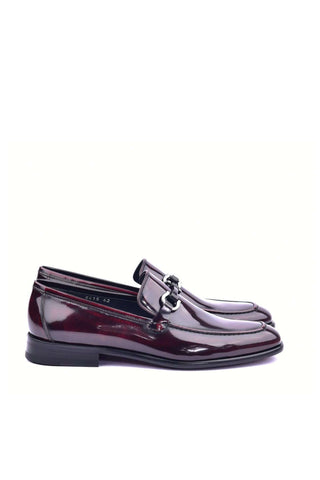 Corrente 6415 Patent Horse-Bit Loafer - Burgundy
