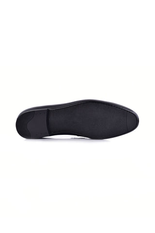 Corrente 6627 Leather Horse-Bit Loafer - Black
