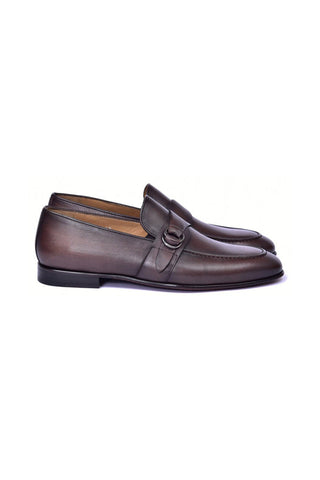 Corrente 6628 Calf-Skin Leather Side Buckle Loafers (CRT1478)-AmbrogioShoes