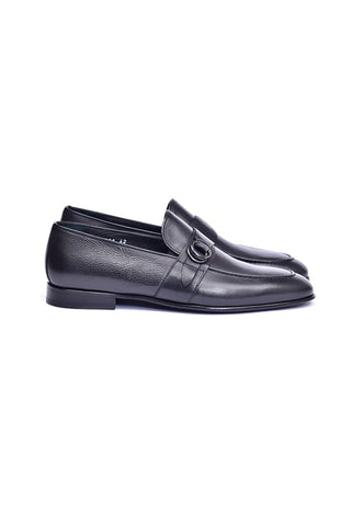 Corrente 6628 Calf-Skin Leather Side Buckle Loafers (CRT1478)-AmbrogioShoes