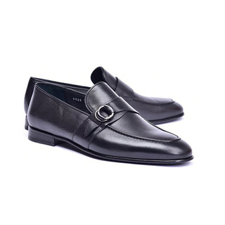 Corrente 6628 Men's Shoes Calf-Skin Leather Side Buckle Loafers (CRT1478)-AmbrogioShoes
