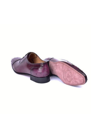 Corrente 6708 Ostrich Skin & Calf-Skin Leather Oxfords (CRT1485)-AmbrogioShoes