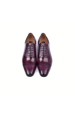 Corrente 6708 Ostrich Skin & Calf-Skin Leather Oxfords (CRT1485)-AmbrogioShoes