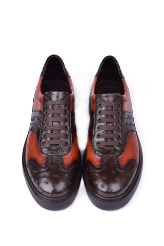Corrente 6988 Ostrich Sneaker - Brown