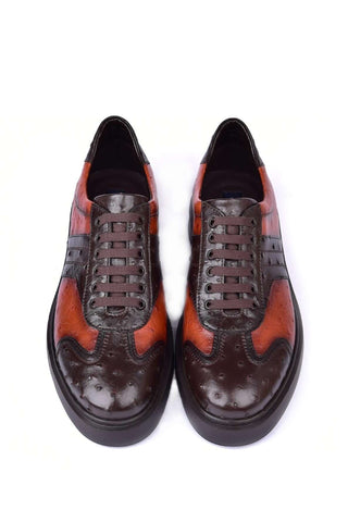 Corrente 6988 Ostrich Sneaker - Brown