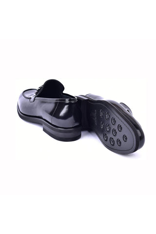 Corrente 7249 Patent Horse-Bit Loafer - Black