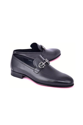 Corrente 7260 Black Calf-Skin Leather Formal Horsebit Loafers (CRT1499)-AmbrogioShoes