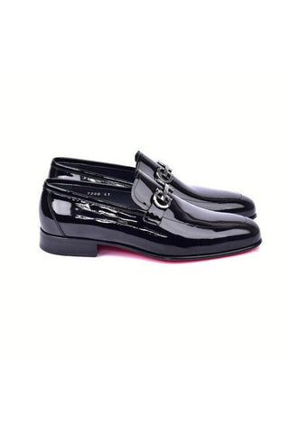 Corrente 7260 Black Patent Leather Horsebit Formal Loafers (CRT1488)-AmbrogioShoes