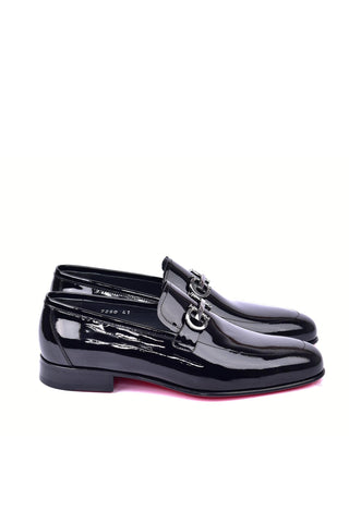 Corrente 7260 Patent Horse-Bit Loafer - Black