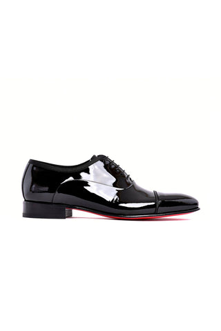 Corrente 7368P Patent Cap-Toe Oxford - Black