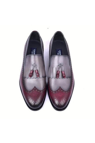 Corrente 7397 Calf-Skin Leather Wingtip Kiltie Tassel Loafers (CRT1493)-AmbrogioShoes
