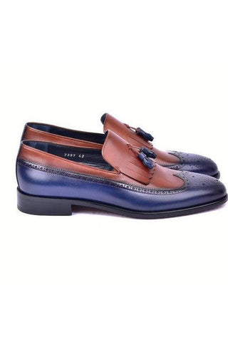 Corrente 7397 Calf-Skin Leather Wingtip Kiltie Tassel Loafers (CRT1493)-AmbrogioShoes