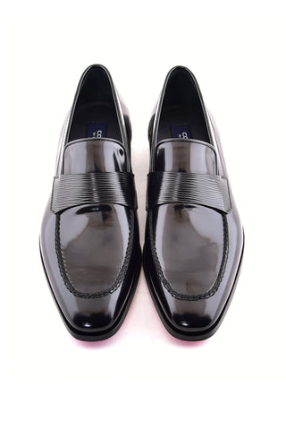 Corrente 7425 Lux Leather Loafer - Black