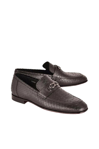 Corrente 7652 Python Leather Horsebit Loafers-AmbrogioShoes