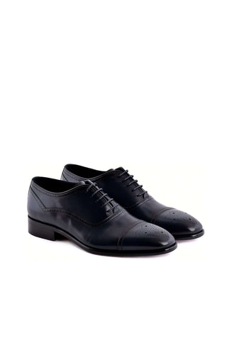 Corrente 7960 Leather Oxford - Navy