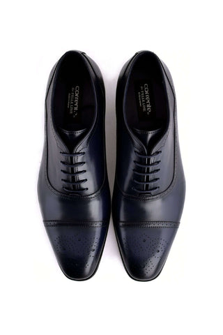 Corrente 7960 Leather Oxford - Navy